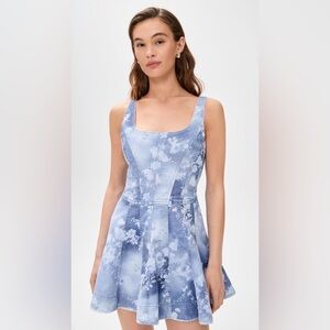 NWT Piero Denim Floral Mini Dress